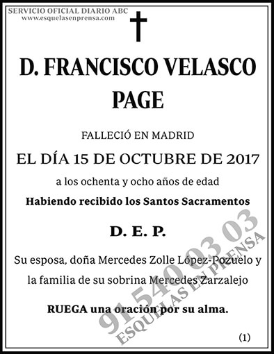 Francisco Velasco Page